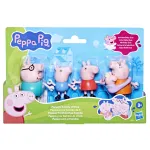 Set 5 figurine Peppa Pig cu familia completă și Baby Evie