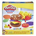 Set Play-Doh Kitchen Creations pentru gatit hamburger, 8 culori