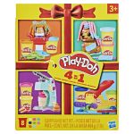 Set Play-Doh 4 in 1 pentru creatii creative cu 8 culori si accesorii