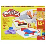 Set Play-Doh de constructie si modelare cu plastilina si accesorii, 15 piese