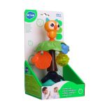 Jucărie bebe cu ventuză Bufniță multicoloră pentru stimulare senzorială