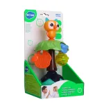 Jucărie bebe cu ventuză Bufniță multicoloră pentru stimulare senzorială