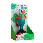 Jucarie bebe cu ventuza, model Paun multicolor, pentru 6 luni+