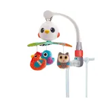 Carusel muzical pentru bebelusi cu pasari, rotire 360° si 10 melodii