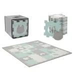 Covoraș de joacă Kinderkraft Luno Shapes, puzzle 3D din spumă, mint