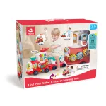 Trenuleț 4 în 1 pentru copii, cu sunete, lumini și jocuri educative