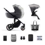Carucior 2 in 1 Kinderkraft Prime 2 Shadow Grey, 0-22 kg