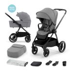 Carucior Kinderkraft Nea 2 in 1 cu landou si suspensii, Platinum Grey