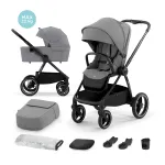 Carucior Kinderkraft Nea 2 in 1 cu landou si suspensii, Platinum Grey
