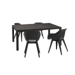 Set mobilier de grădină Curver Romy 4+1, grafit, pentru 4 persoane