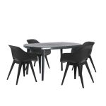 Curver Set mobilier de grădină Vira 4+1, grafit