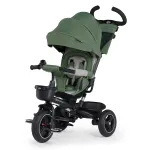 Tricicletă Kinderkraft SPINSTEP 5 în 1, verde, cu scaun rotativ
