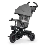 Tricicletă Kinderkraft SPINSTEP 5 în 1 cu scaun rotativ 360°, gri