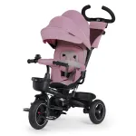 Tricicletă Kinderkraft SPINSTEP 5 în 1 Pink, scaun rotativ 360°
