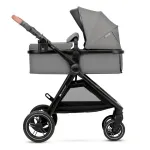 Cărucior Kinderkraft ESME 3 în 1 cu scoică auto, Moonlight Grey