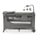 Pătuț pliabil de călătorie Kinderkraft Joy2 cu accesorii, Dark Grey