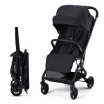 Cărucior sport Kinderkraft Indy3 Coal Black, ușor și compact