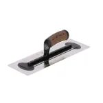 Gletiera inox, intarita, Premium Silver, 40.6x12 cm x 0.5 mm, maner piele Alcantara, Olejnik GartenVIP DiyLine