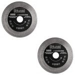 Set 2 discuri diamantate turbo, subtire, dublu segmentat, placi ceramice, taiere umeda si uscata, 115 mm/22.23 mm, Richmann Exclusive GartenVIP DiyLine
