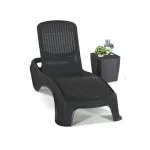 Set șezlonguri de grădină Curver Atlantic cu masă Luzon, grafit
