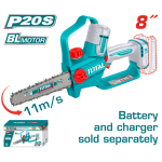 Fierastrau electric pentru crengi TOTAL 8 inch, 20V, fara acumulator