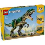 LEGO Creator 3 in 1 T. Rex articulat, set dinozauri pentru copii 9+