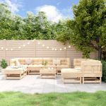 Set mobilier grădină, 11 piese, lemn masiv de pin GartenMobel Dekor