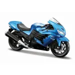 Motocicletă metalică Maisto Kawasaki Ninja ZX-14R cu stand, scara 1:18