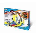 Pistă de curse Maisto Dual Cyber Challenge cu buclă dublă și 2 mașinuțe