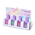 Set 4 lacuri de unghii pentru copii Martinelia Little Unicorn cu sclipici