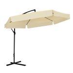 Umbrela gradina tip banana cu mecanism inclinare, impermeabila, diametru 300 cm, husa inclusa, bej Household NewTrend