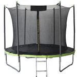 Trambulina gradina 312 cm cu scara si plasa interioara, maxim 150 kg, verde Household NewTrend