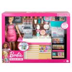 Set Barbie Cafenea cu 20 de accesorii si papusa inclusa, Mattel