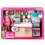 Set Barbie Cafenea cu 20 de accesorii si papusa inclusa, Mattel