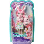 Papusa Enchantimals Bree Bunny cu figurina iepuras Twist, Mattel