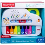Pian interactiv Fisher-Price in limba romana cu lumini si 4 moduri