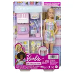 Set Barbie Magazin de Inghetata cu papusa si accesorii, 4+ ani