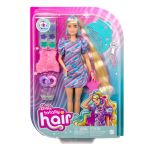Papusa Barbie Totally Hair blonda cu par lung si accesorii de coafat