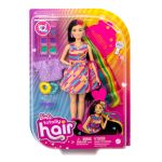 Papusa Barbie Totally Hair bruneta cu par lung si accesorii