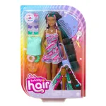 Papusa Barbie Totally Hair Curcubeu cu par lung si accesorii