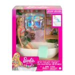 Papusa Barbie Self-Care cu cada de baie si confetti colorat