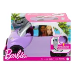 Mașină electrică Barbie decapotabilă cu stație de încărcare, mov