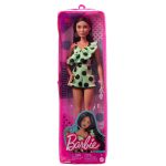 PAPUSA BARBIE FASHIONISTA BRUNETA CU SALOPETA VERDE
