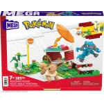 Set construcție Mega Pokémon Picnic cu Eevee și Riolu, 163 piese