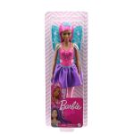 Papusa Barbie Zana Dreamtopia cu par roz si aripi colorate