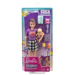 Papusa Barbie Skipper Babysitter satena cu bebelus si accesorii