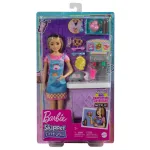 Păpușa Barbie Skipper First Jobs Snack Bar cu accesorii și tejghea