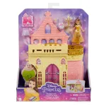 Castelul lui Belle Disney Princess, set de joacă portabil cu păpușă