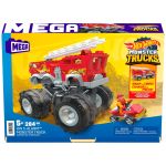 Set construcție Hot Wheels Monster Truck 5 Alarm cu figurină, 284 piese