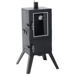 Afumatoare pentru gradina cu termometru si 3 gratare, 60x55x103 cm, negru Household NewTrend